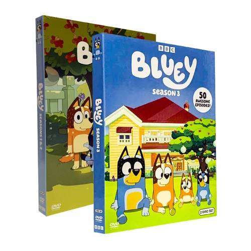 Bluey: Sæson 1-3 – TV-serie DVD Box Set (6 diske, Engelsk undertekst, Region 2)