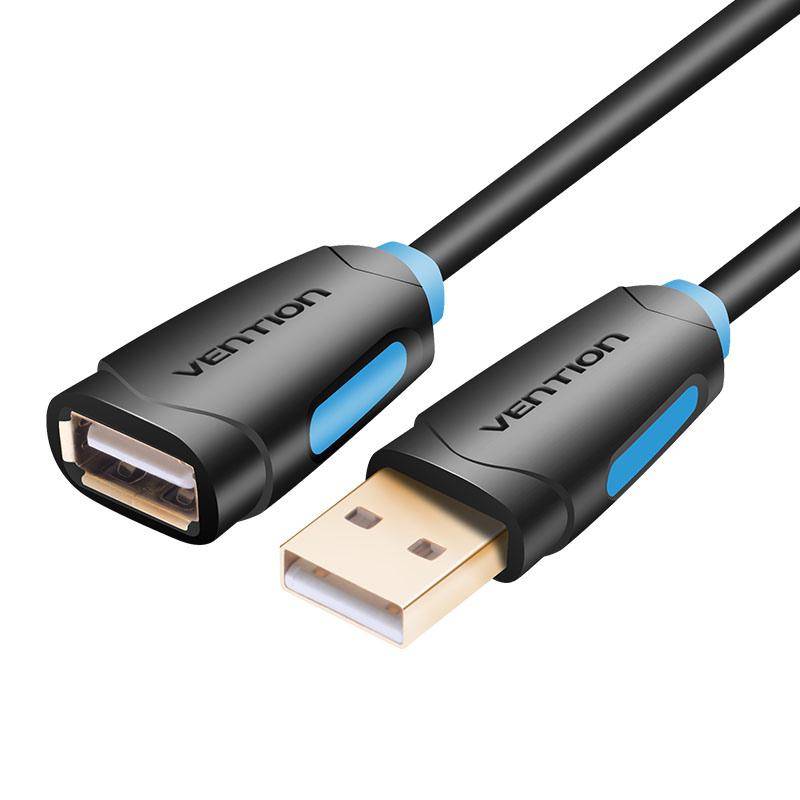 Vention USB-förlängningskabel USB2.0 A-hane till A-hona förlängningssladd för PC Tangentbord Skrivare Mus Dator 1m 2m 3m Kabel 3m svart