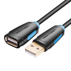 Vention USB-förlängningskabel USB2.0 A-hane till A-hona förlängningssladd för PC Tangentbord Skrivare Mus Dator 1m 2m 3m Kabel 50cm svart