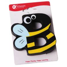 Classic World - Træbogstav fra Classic World B, farverigt dyremotiv (6 cm)