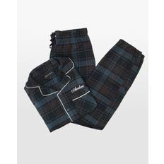 Flanellpyjamas herr, navy (Storlek: L)