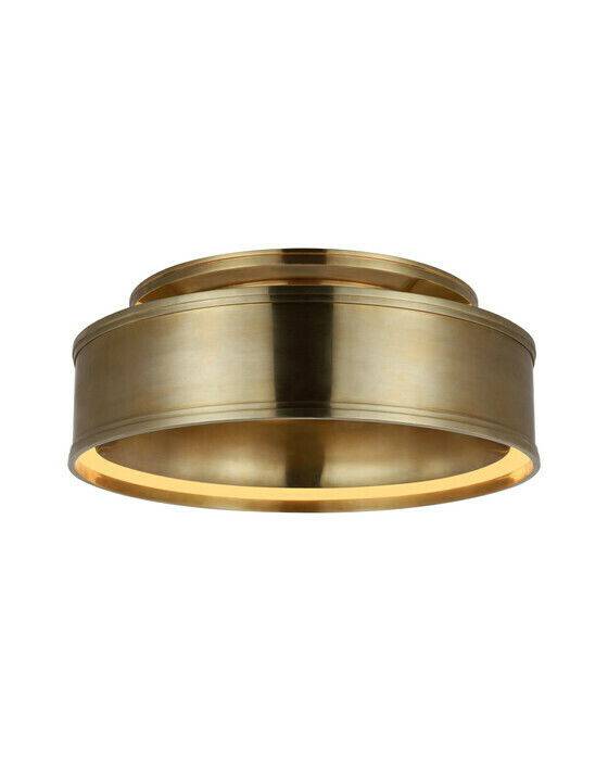 Connery 18" Flush Mount Antique Brass