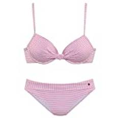 s.Oliver strykjärn bikini rosa-vit, Rosa-vit randig, 36/D