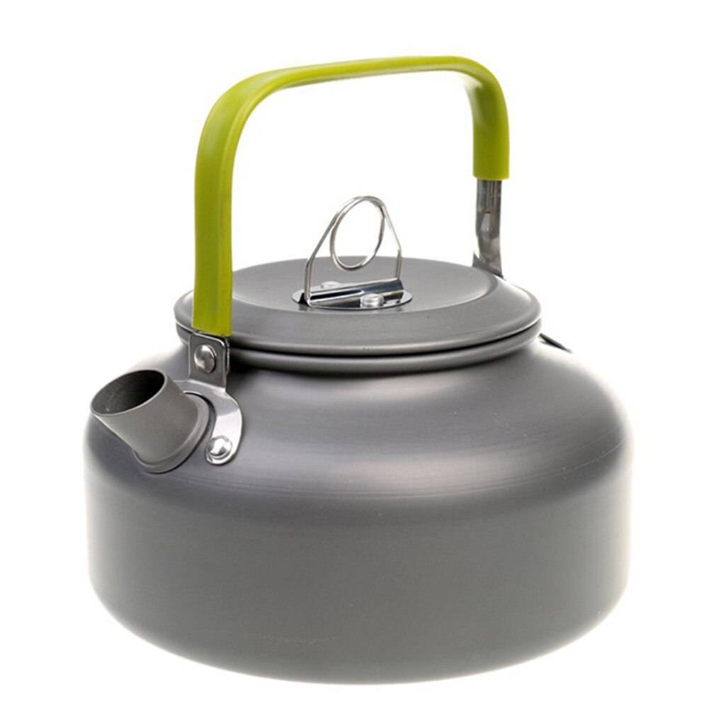 0.8l mini vattenkokare för utomhuscamping vattenkokare i aluminium med väska lättvikts tekokare campingkök