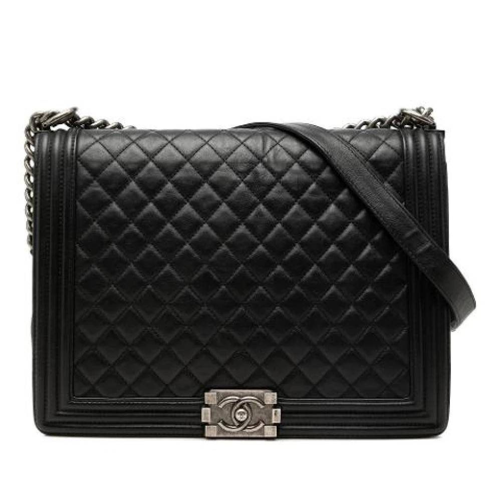 Chanel Vintage Pre-owned Large Boy Flap Bag - Vintage - Dame - Sort - ONE SIZE - Uld