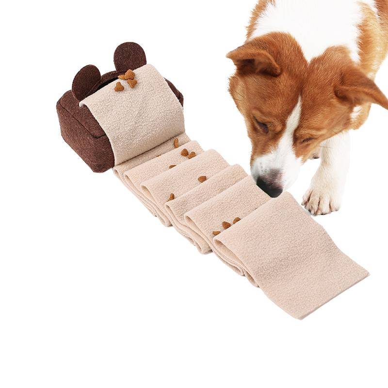 Miljövänlig Hundsnusleksak Pussel Långsam Matning Hundtuggleksak för Husdjursberikning brun