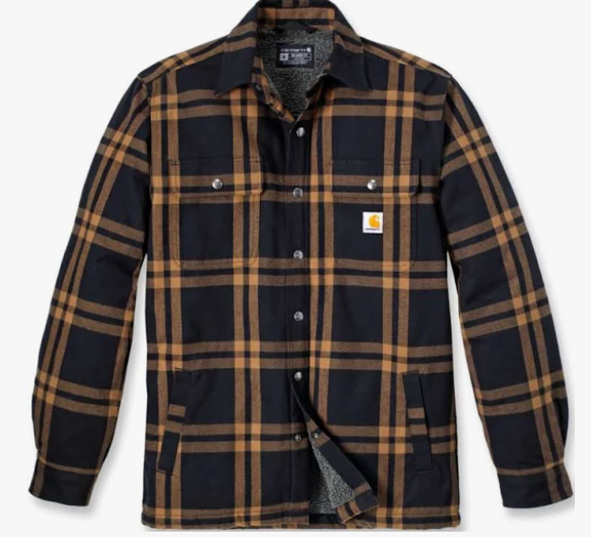 Carhartt - Flannel Sherpa Lined Skjorte med foer - XL