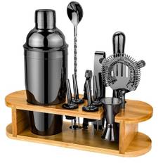 Cocktail Shaker Set mit Ständer, Professionelles Edelstahl Cocktail Set, 12-teiliges Bar Set zum Mixen von Getränken, Geschenke für Frauen Männer Cocktail Liebhaber, Home Essentials Cocktail Shaker