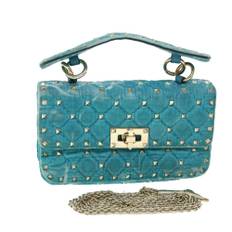 Valentino Vintage Shoulder Bag Stl. - Axelremsväskor Från Magasin - Blue (W 20cm x H 10cm x D 5cm)