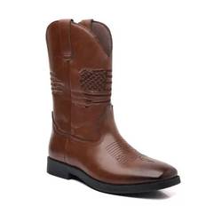 Men's Vintage Embossed Retro Boots Cowboy Boots
