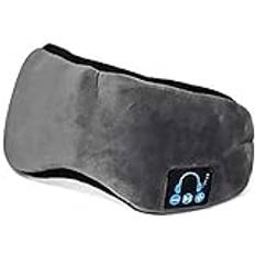 Bluetooth Ögonmask Med Leopardtryck, Sömnögonskydd Inbyggda Högtalare Mikrofon Blackout Perfekt, Sovande Hörlurar Brusreducerande,Grå,Pleasant63