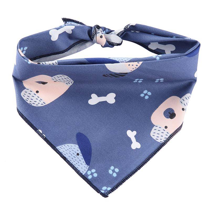 Justerbar Hundbandana Scarf Hundtillbehör Hundtrycksmönster Bomull Tvättbara Hundhaklappar Sommar Träningstillbehör S/L S