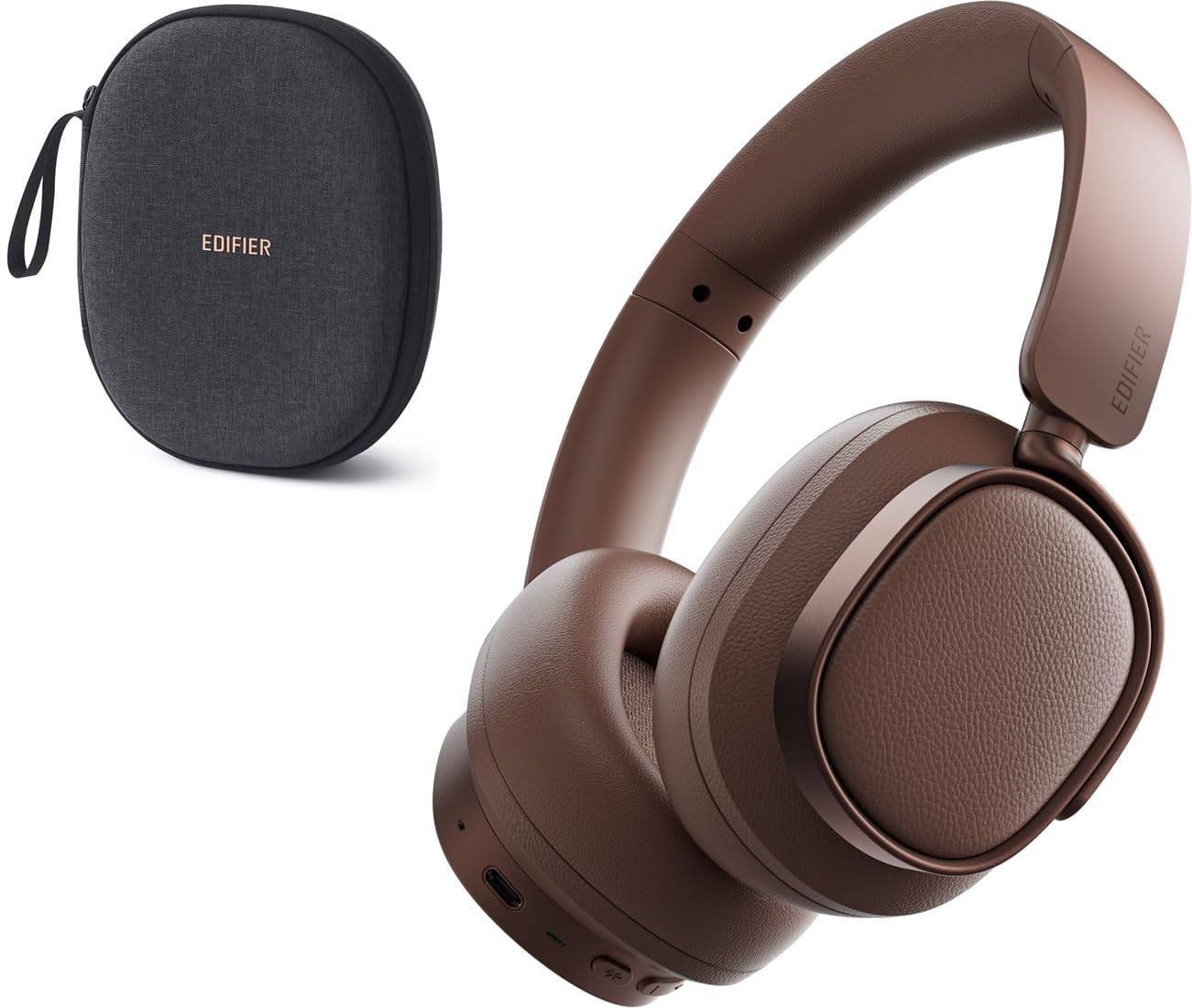 Edifier ES850NB Brusreducerande Hörlurar, Bluetooth, LDACAAC Kompatibla, Hi-Res Audio Trådlösa/Med Tråd, 92 Timmars Batteritid, Enknapps-Omgivningsljud