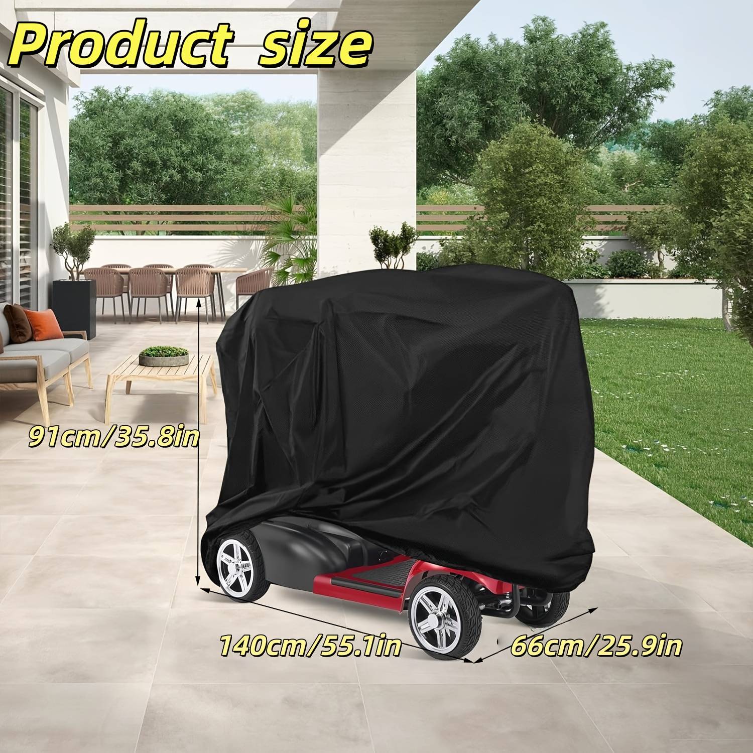 1pc Mobility Scooter Cover For Outdoor Storage,heavy Duty Electric Mobility Scooters Accessories, Protection Covers - 55.1in X 25.9in X35.8in