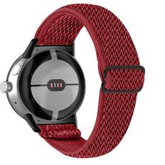 Google Pixel Watch 2 Nylon Rem - Flettet i Rødt