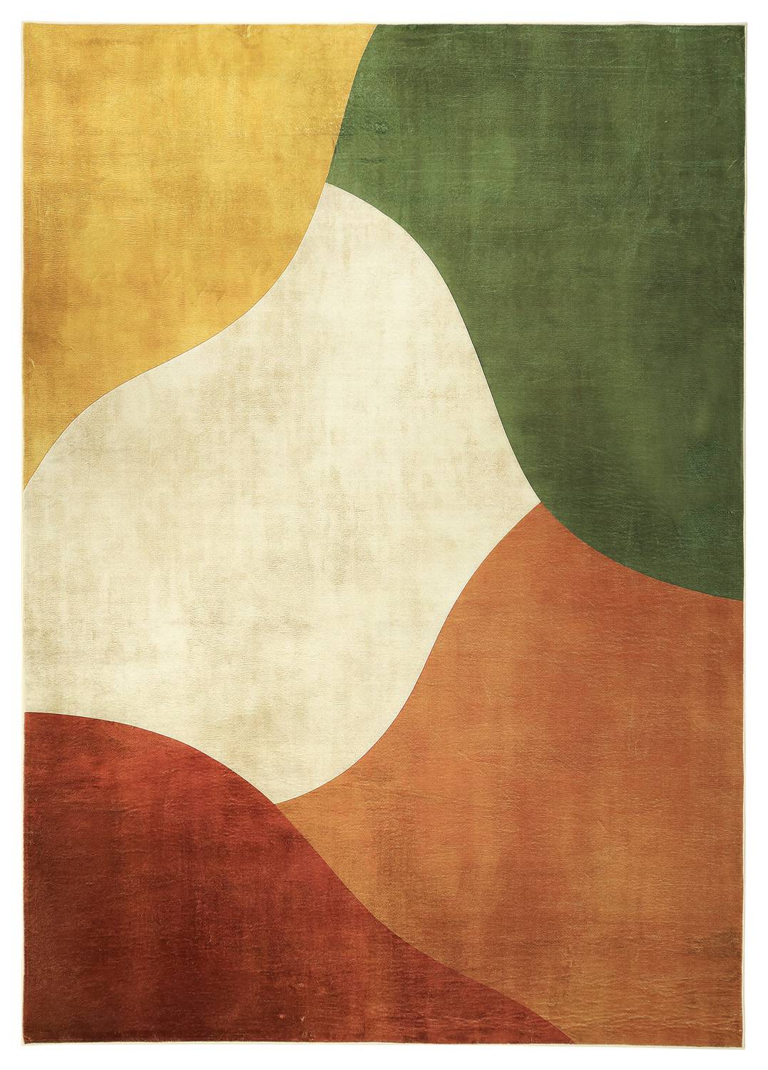 Wiltonmatta - Auckland (terrakotta/grön/multi) (Storlek: 200 x 280 cm)