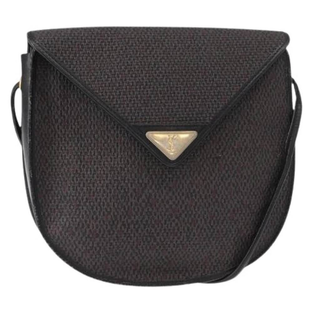 Saint Laurent Vintage Pre-owned Canvas Skuldertaske - Vintage - Dame - Sort - ONE SIZE - Uld
