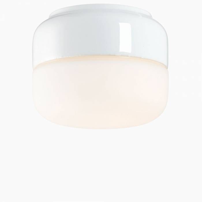 Ohm 140 H115 vit med opalglas - Ledmodul 2700K