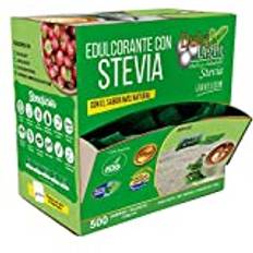 Stevia Sötningsmedel i 500 påsar DulciLight Zero | 100 % Naturlig Sockersubstitut 0% Kalorier | Granulerat Steviasocker | 1gr = 10gr Socker | Aspartam- och konserveringsmedelsfri