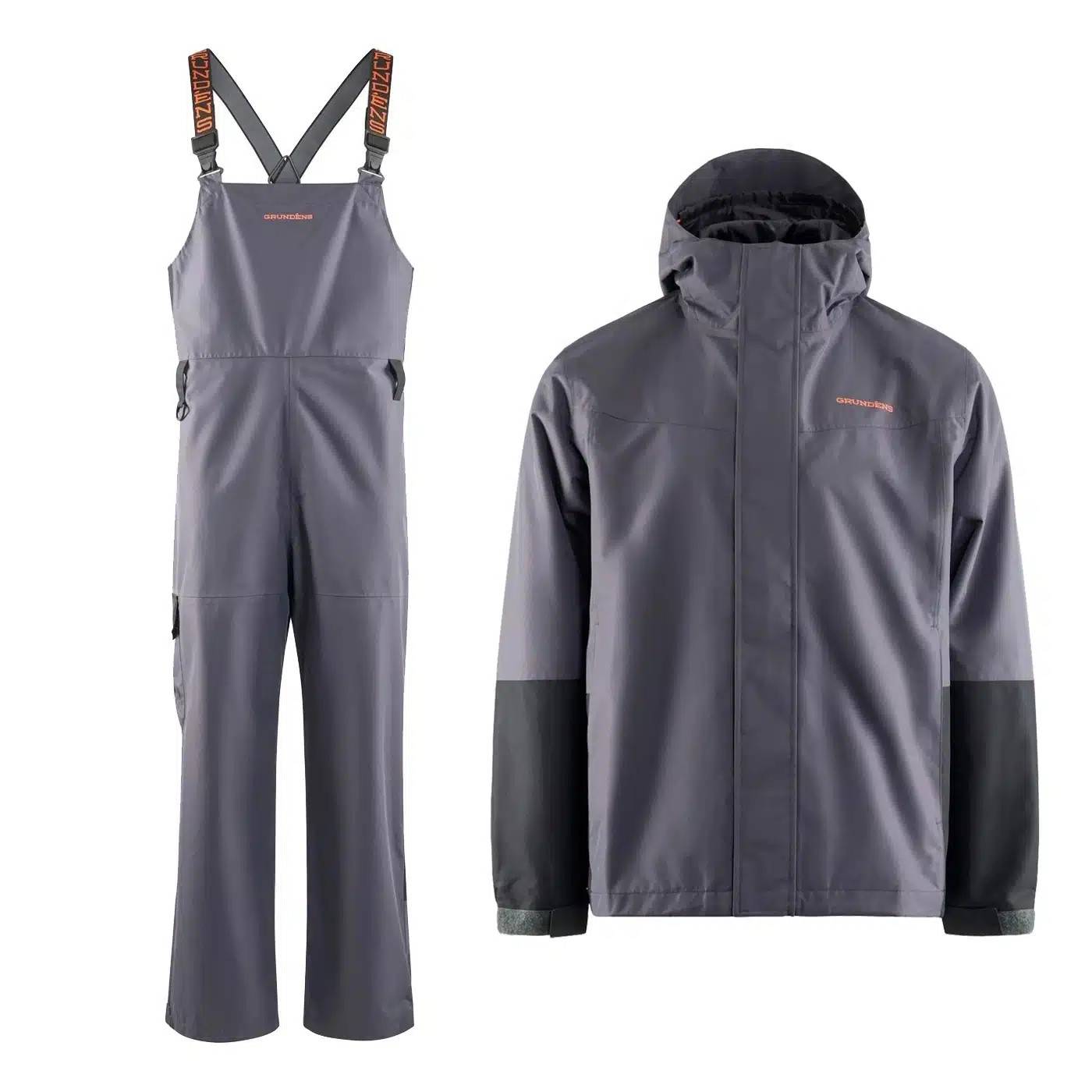 Grundéns Men's Deepwater 2L Fishing Anchor Fiskeställ (Storlek Jacka: XL, Storlek Bib Byxa: XL)