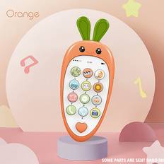 1 st. Morot Multifunktionell Tidig utbildning Pussel Musik Mobiltelefon Maskin Barns Leksaker Inomhus Förälder-barn Interaktiv Inlärning Leksak Födels - Orange (En-Storlek)