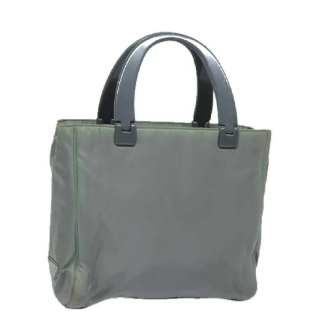 Prada Vintage Pre-owned Vintage Nylon Tote Bag - Vintage - Dame - Grå - ONE SIZE - Nylon