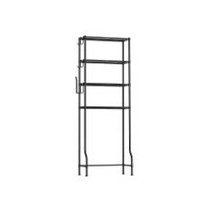 4-shelf Toilet Shelf Black 63x30x177cm