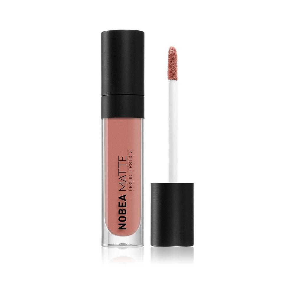 NOBEA Dag-till-dag flytande läppstift matt färg Pink Lavendel #M11 7ml