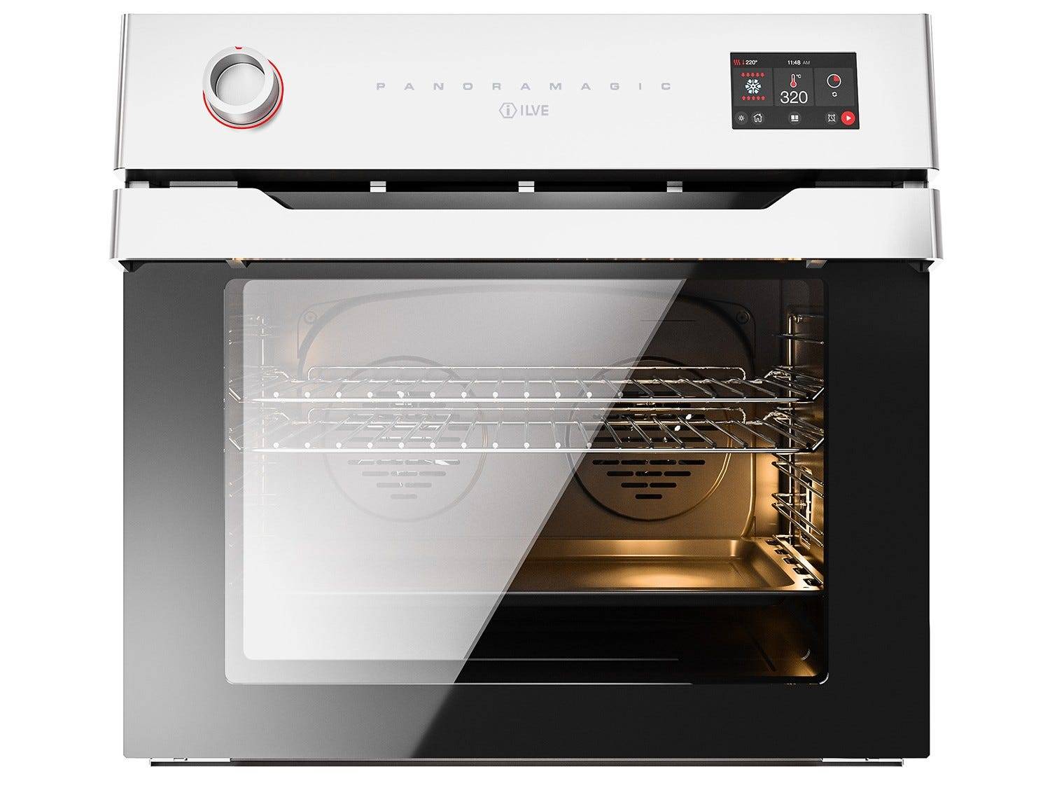 Ilve, Panoramagic maxiugn 30"/76, 114 liter, 30-320°C, TFT-display, rostfritt/svart