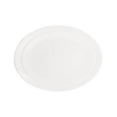 Bodum ECLIA Oval plate, small, 30 x 23 cm, 12 x 9 inch, bone china White - White