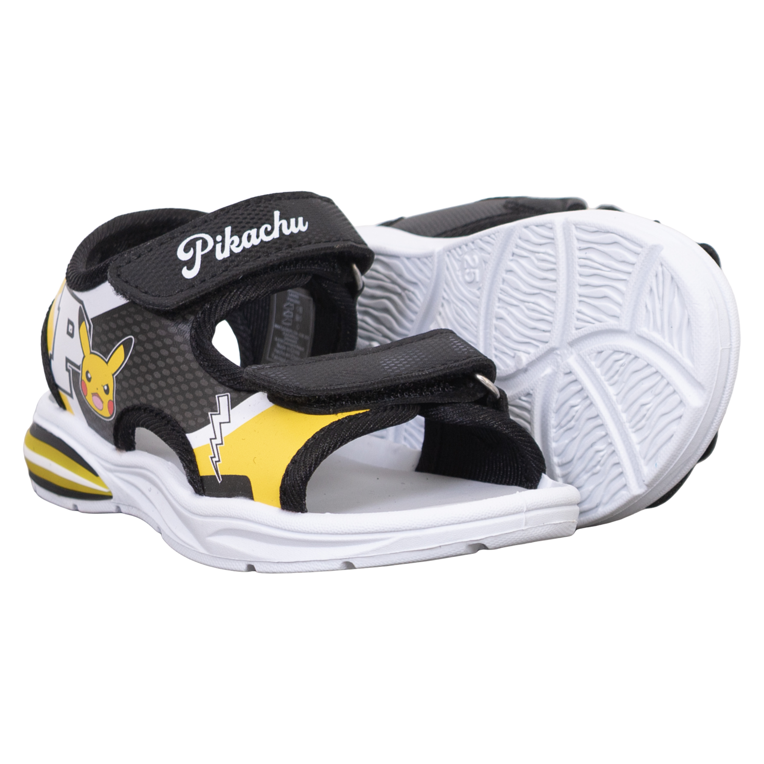 Pokémon Pikachu Børne Sandaler m. blink - Sort/gul - 29