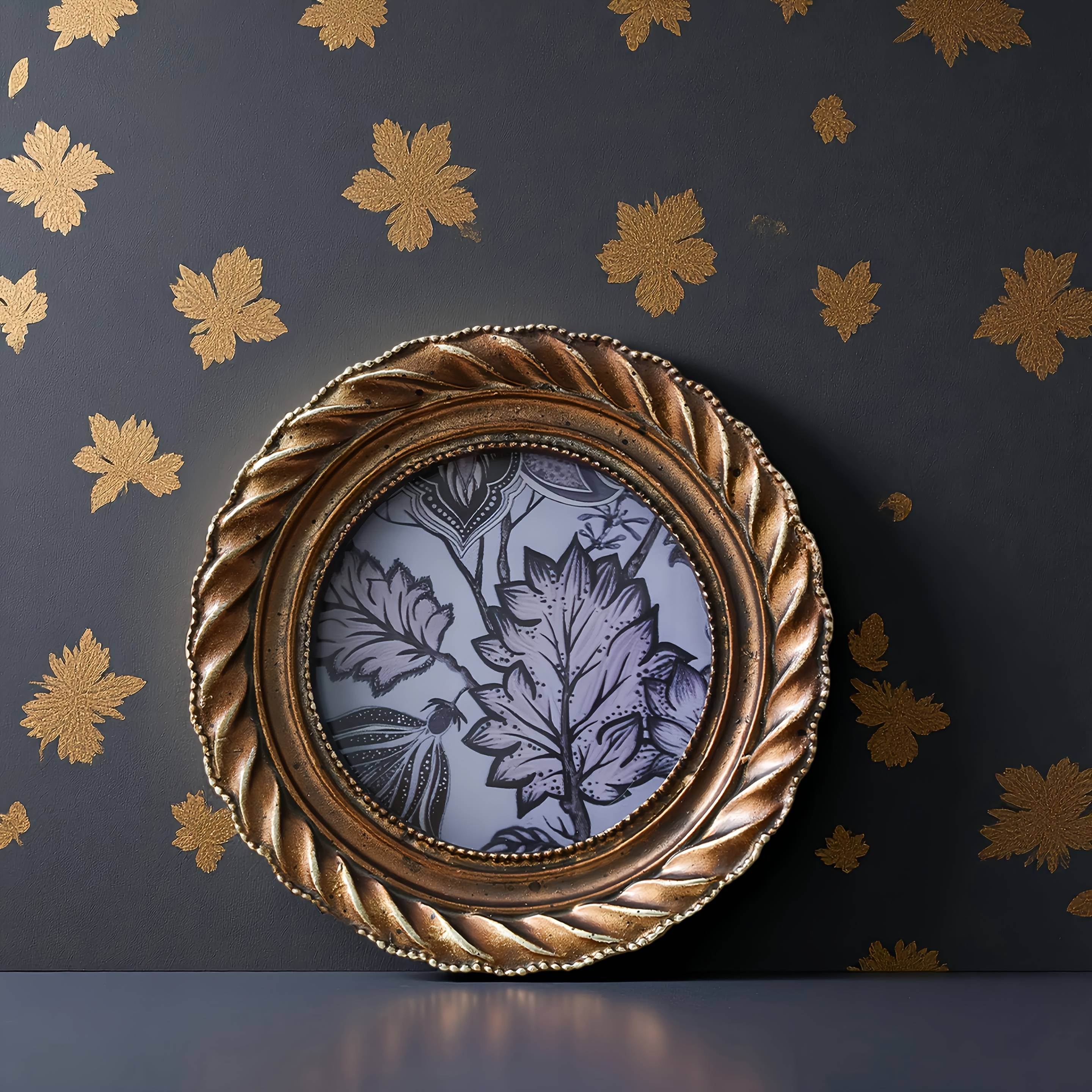 1pc Vintage Spiral Photo Frame, Vintage Golden Decorative Painting Picture Frame, Suitable For Home Table Decor Gifts Birthday Graduation