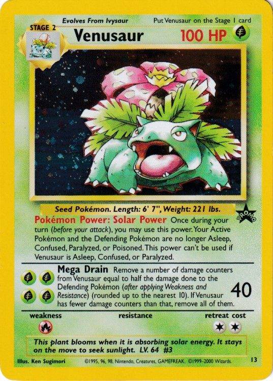 Venusaur - 13 (Holo) - Let Brugt (LP).