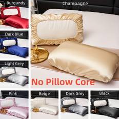 TEMU 2pcs Soft And Breathable Satin Pillowcase With Elastic Cord - A Comfortable Sleep In Your Bedroom