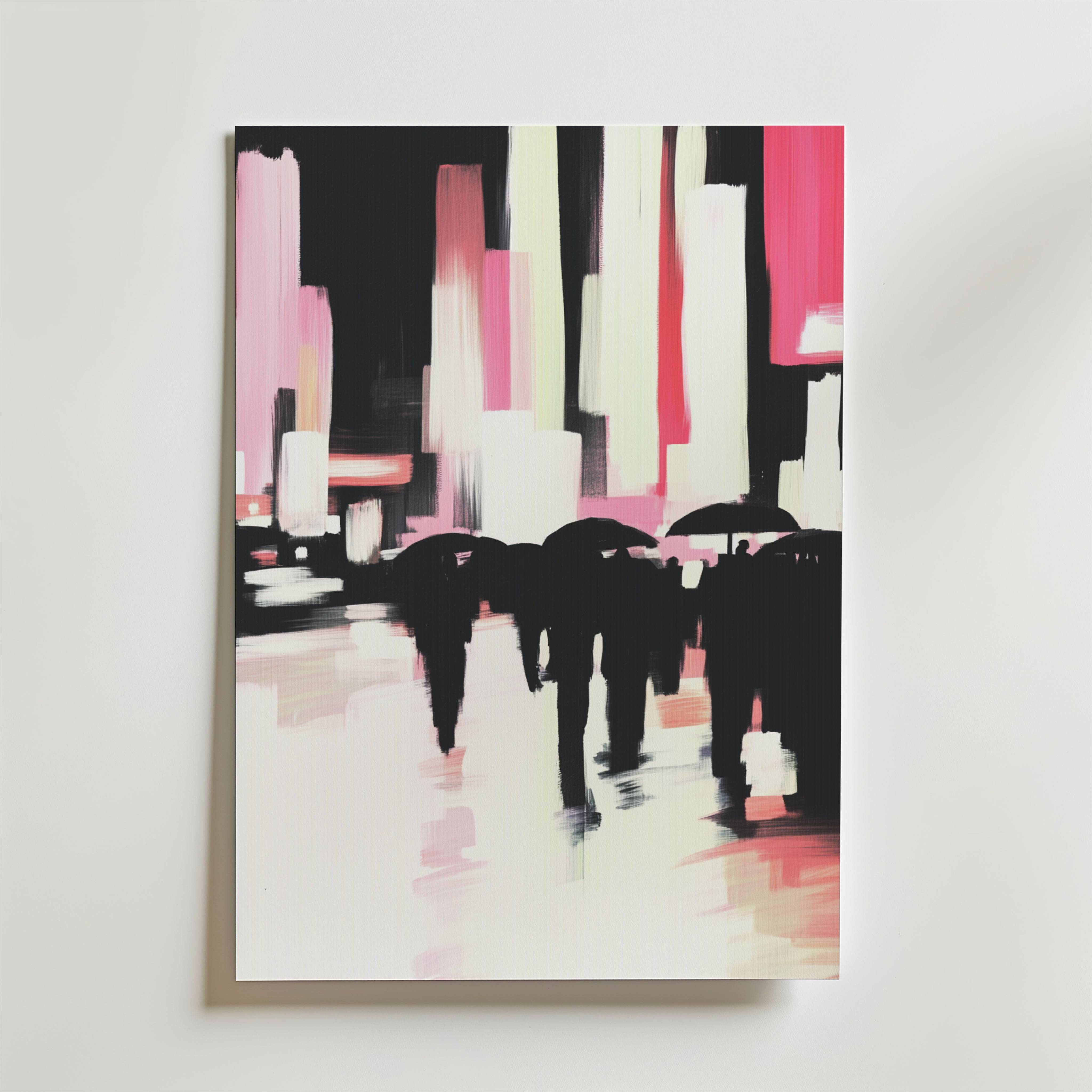 City Drenched in Light Poster - Premium Canvas 21x30 cm