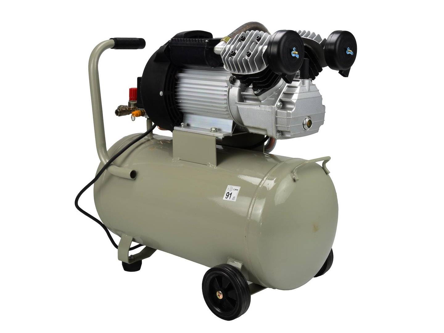 50L Luftkompressor V-Twin – 8 bar, 410 L/min