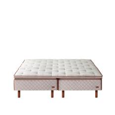 DUX - DUX 1001 180 x 200 cm Medium DUX Xupport Plus - Mahogny - Senge - Beige,Grå