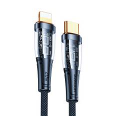 Kabel med smart switch USB-C - iPhone Lightning 1,2m - svart