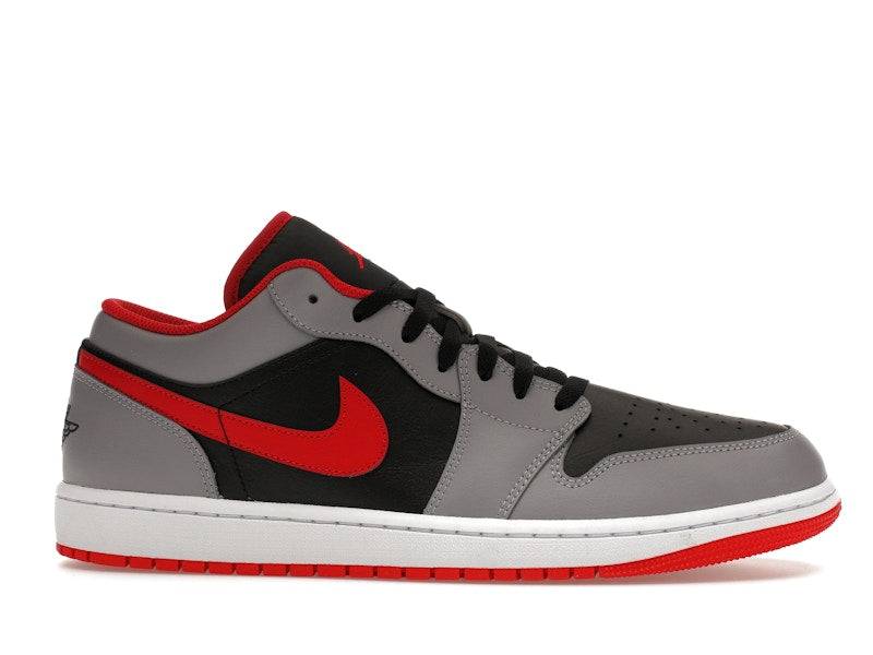 Air Jordan 1 Low Black Light Smoke Grey Gym Red - 42 / Standard