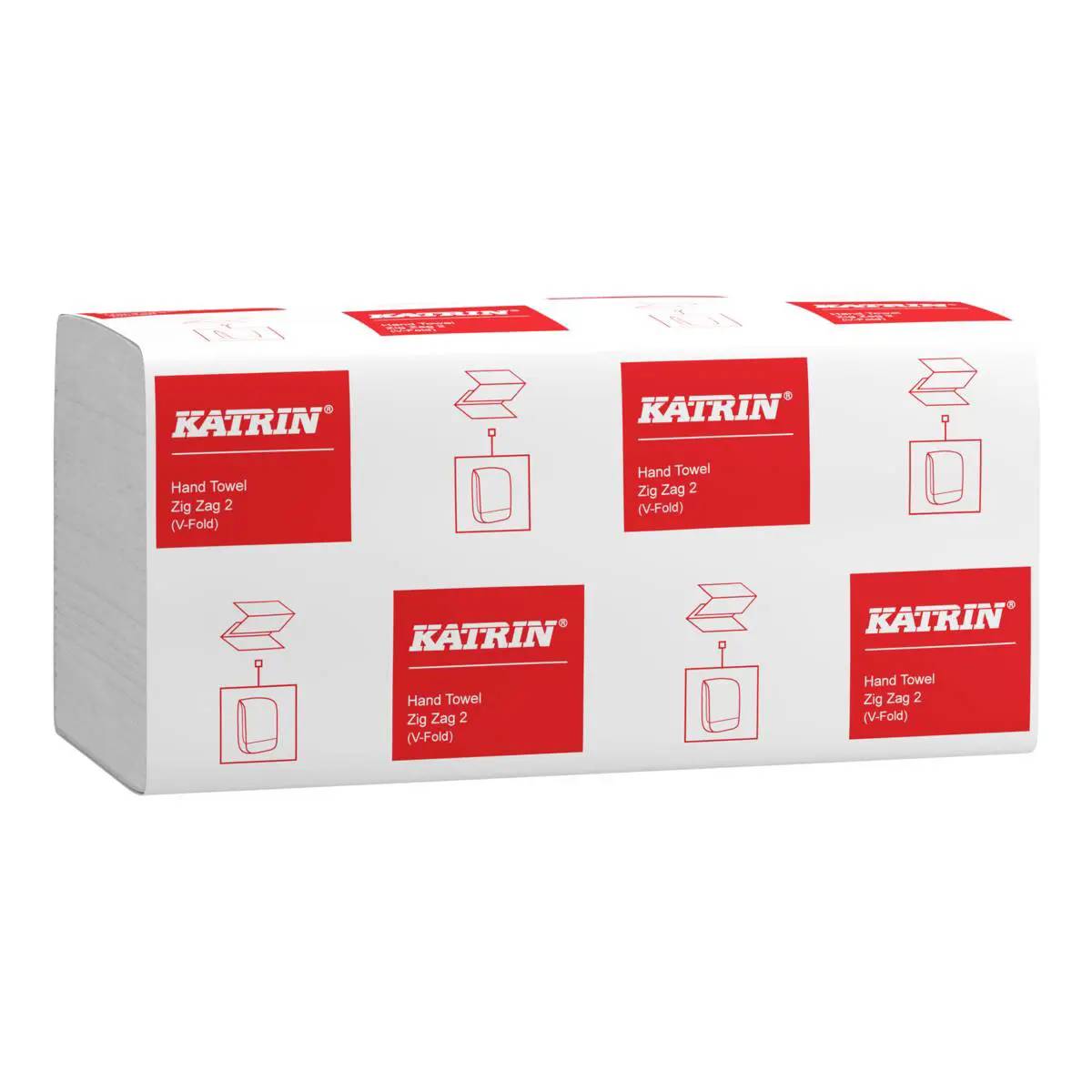 Pappershandduk Katrin Classic V-fold, vit, 200 st, 20 fp/krt