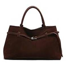 FGUUTYM Korta byxor herr med fickor handväska brun retro topphandtag väska mode axel Satchel Work Bags kockbyxor svarta väskor, BRUN, Einheitsgröße