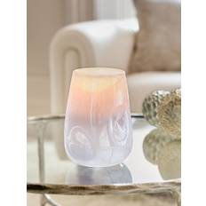 Next Purple Lustre Glass Hurricane Candle Holder