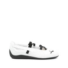PUMA, Sko , Dame, Hvid, 37 EU, Hvide Elastiske Stropper Flade Sneakers