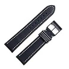 Klockarmband 22mm för Breitling Avenger Mjukrutigt mönster läderarmband