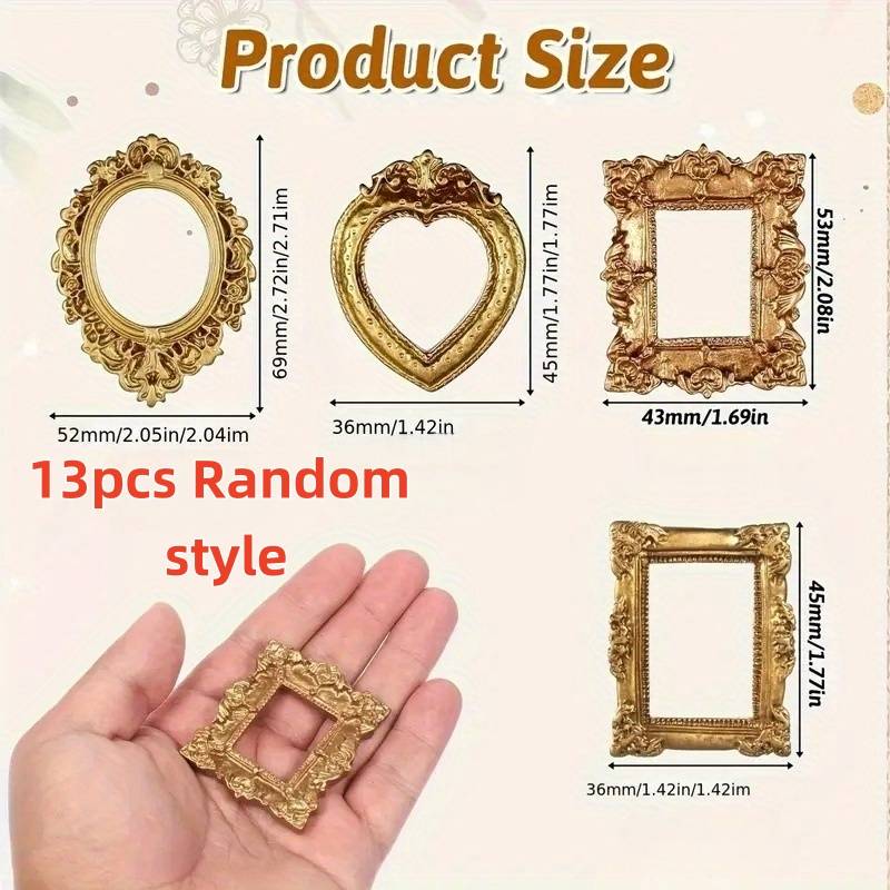 13 Elegant Mini Photo Frames In Random Styles, Diy Decorative Mini Phone Case Frames, Light Decorative Frames, Desktop Decor, Home Mini Ornaments, Photo Boards, Holiday Party Gifts