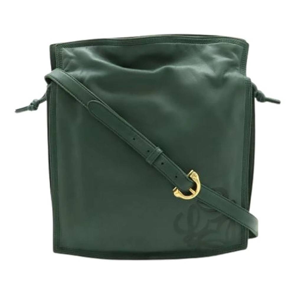 Loewe Pre-owned Pre-owned Skuldertaske - Vintage - Dame - Grøn - ONE SIZE - Uld