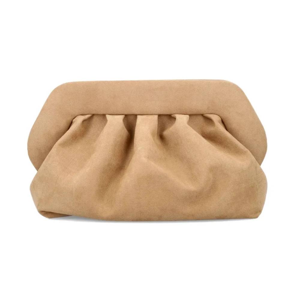 THEMOIRè Brun Imiteret Læder Skuldertaske - Tasker - Dame - Brun - ONE SIZE - Uld