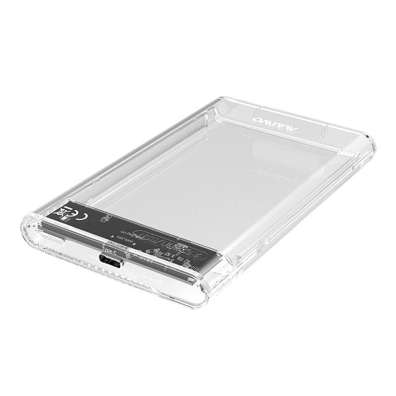 MAIWO K2510TF Transparent HDD Case 2,5 tum SATA till USB Type-C 5 Gbps 6 TB Extern Hårddiskfodral för bärbar dator TV Te