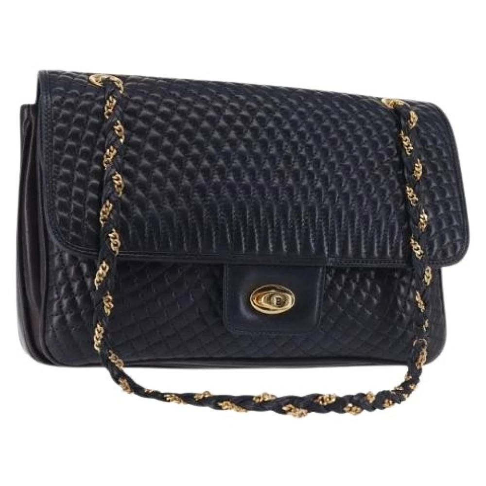 Bally Pre-owned Pre-owned Shoulder Bag - Vintage - Dame - Blå - ONE SIZE - Uld