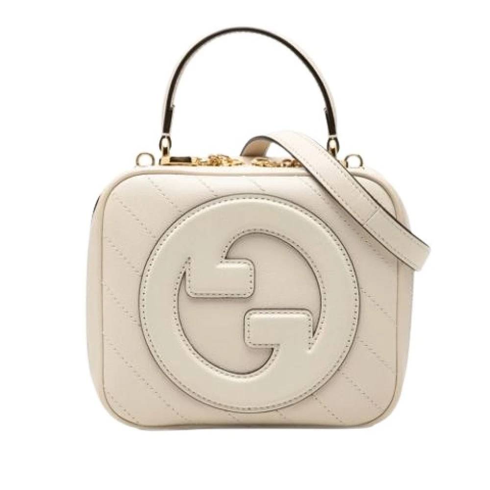 Gucci Vintage Pre-owned Laeder gucci-tasker - Vintage - Dame - Beige - ONE SIZE -